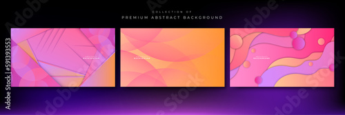 Vector pink abstract geometric shapes background © TitikBak
