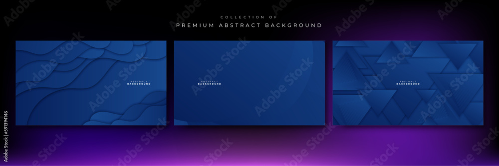 Modern blue geometric shapes 3d abstract technology background. Vector abstract graphic design banner pattern presentation background web template.