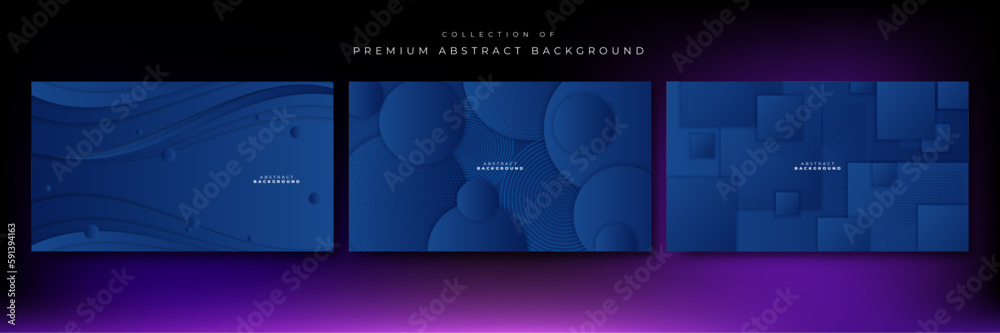 Abstract blue geometric wave background
