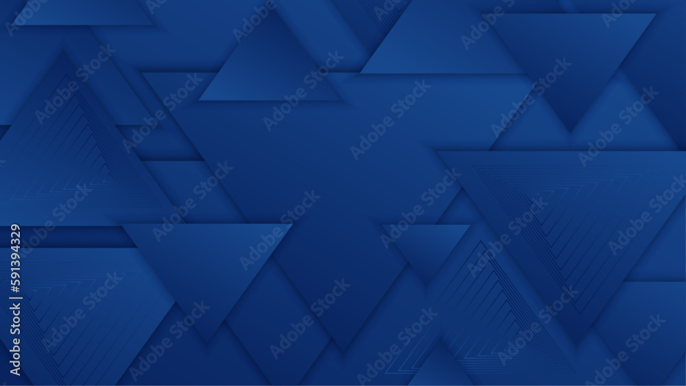 Abstract blue geometric shapes vector technology background, for design brochure, website, flyer. Geometric 3d shapes wallpaper for poster, certificate, presentation, landing page