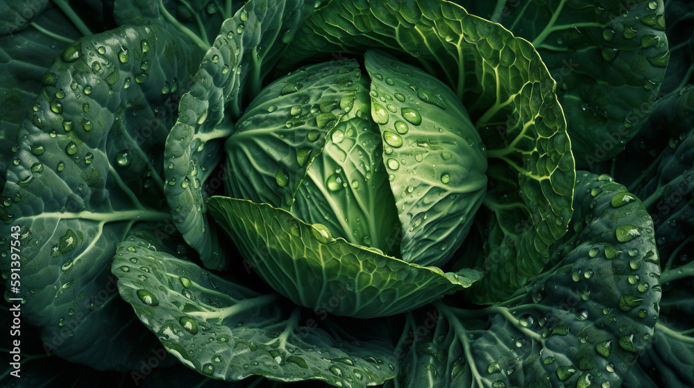 Fototapeta premium Cucina. Ingredienti. Cavolo. Ai generated.