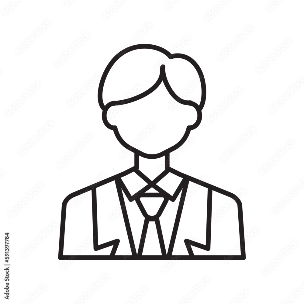 Business man business people icons with black outline style. office, social, worker, set, line, employee, pictogram. Vector Illustration Business man business people icons with black outline style. office, social, worker, set, line, employee, pictogram. Vector Illustration