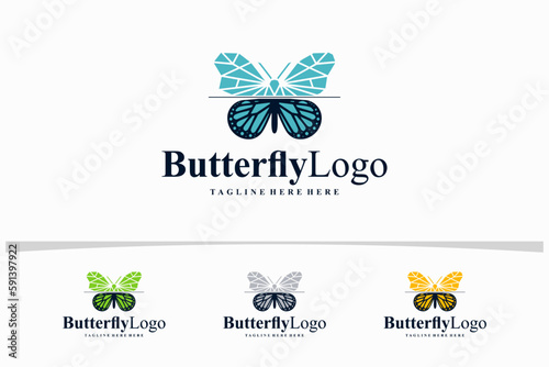 A butterfly logo design icon