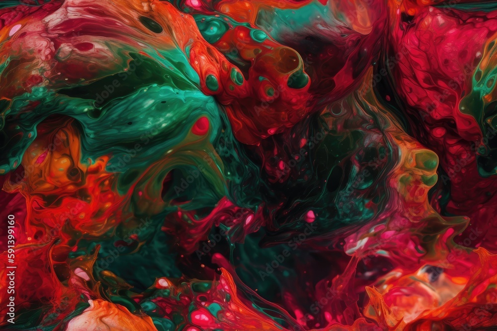 Red and Green Exploding Clouds of Color Underwater Oil Colors Seamless Repeating Repeatable Texture Pattern Tiled Tessellation Background Image Red and Green Exploding Clouds of Color Underwater Oil Colors Seamless Repeating Repeatable Texture Pattern Tiled Tessellation Background Image