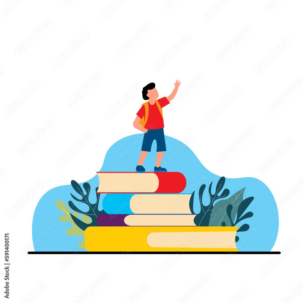 Study Flat Illustration Study Flat Illustration