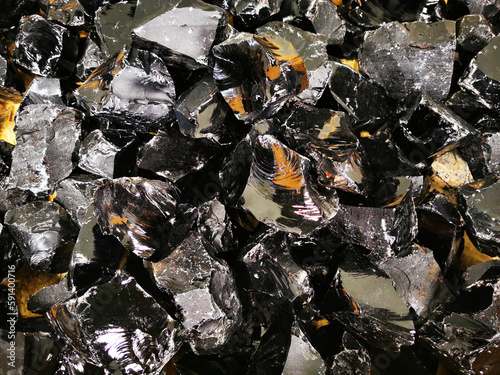obsidian mineral texture © jonnysek