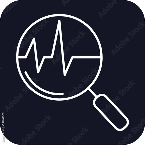 Signal analysis data management icons with black filled outline style. management, graph, outline, computer, business, app, finance. Vector Illustration