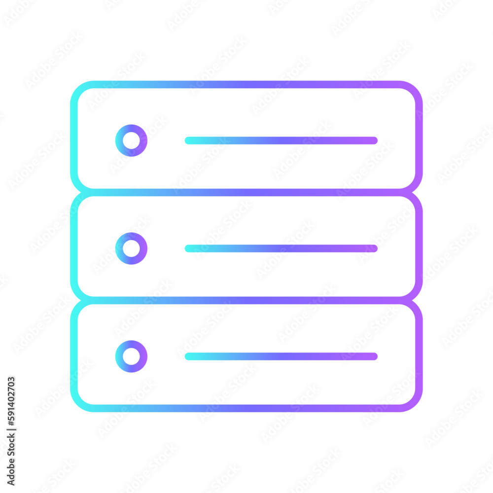 Data server data management icons with purpe blue outline style. cloud, database, server, connection, web, information, technology. Vector Illustration Data server data management icons with purpe blue outline style. cloud, database, server, connection, web, information, technology. Vector Illustration