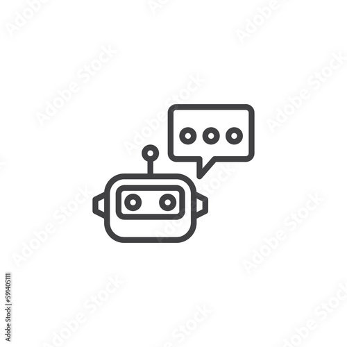 Chat bot line icon