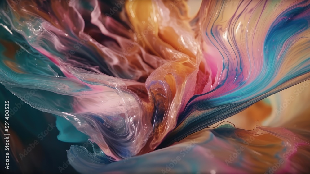 Obraz premium Abstract oil painted background. Gradient mix oil paint. Texture paint. generative ai