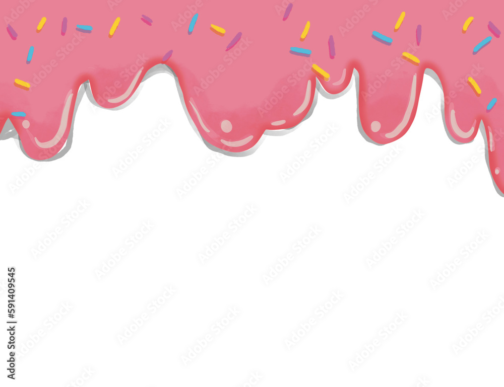 pink chocolate melt with sprinkle sugar
