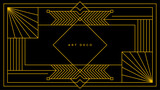 Flat art decoration vector black gold design background
