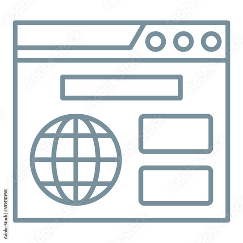 Browser Multicolor Line Icon
