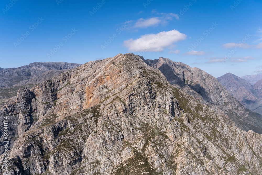 barren rocky slopes of Jan du Toits peak, Worcester, South Africa