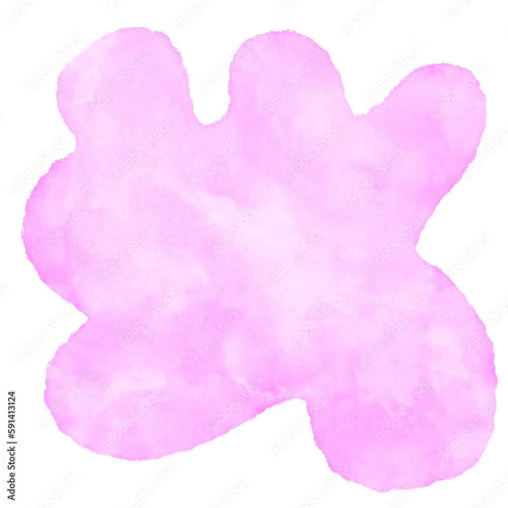Pink Watercolour Abstract Shapes