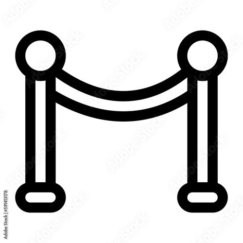 stanchion line icon