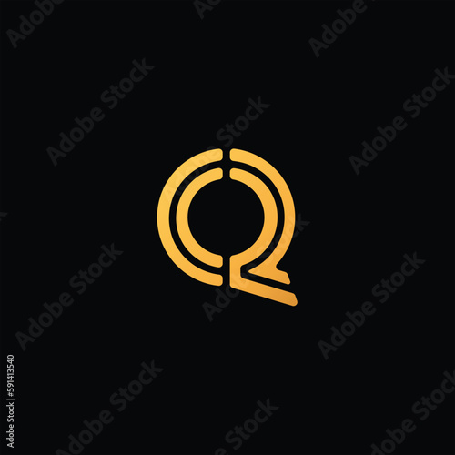 letter q logo design luxury line art