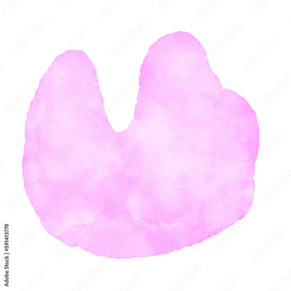 Pink Watercolour Abstract Shapes
