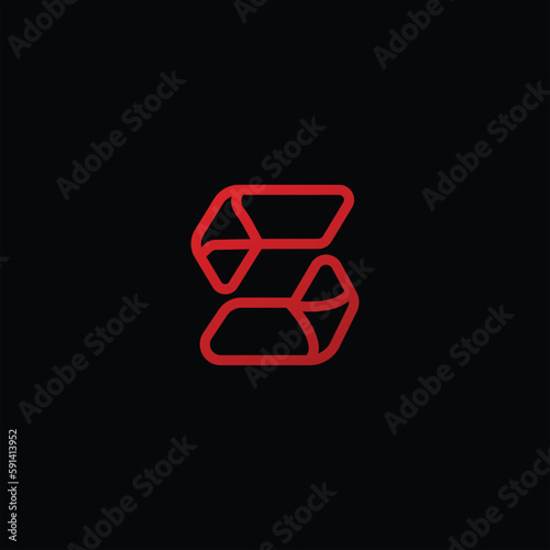 letter s logo design line art color © Norin