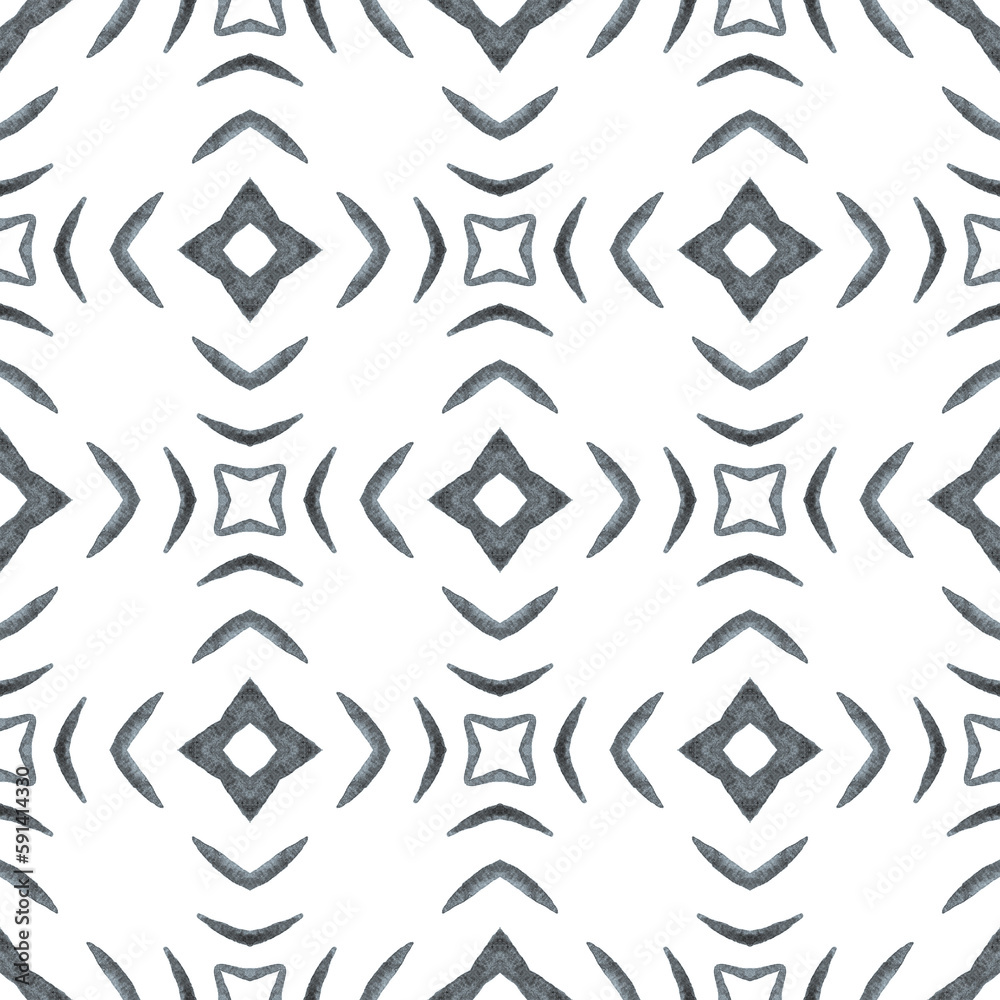 Chevron watercolor pattern. Black and white