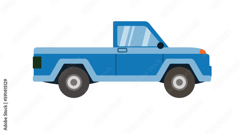 Concept Car. This is a flat vector cartoon concept illustration of a blue car on a white background, commonly used in web design. Vector illustration. Concept Car. This is a flat vector cartoon concept illustration of a blue car on a white background, commonly used in web design. Vector illustration.