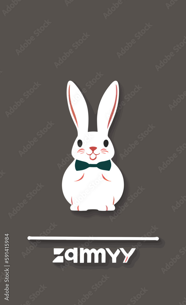 vector hare holiday hare for easter 