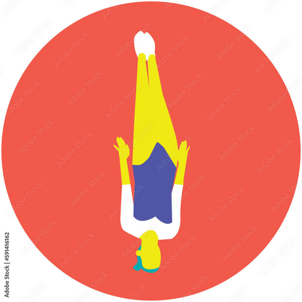 Obraz premium Sports Icône femme trampoline