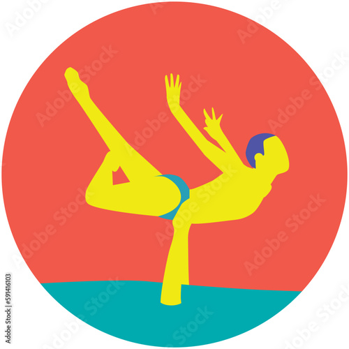 icône jeux olympiques natation synchronisée homme