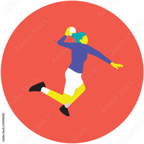 icône Jeux olympiques, femme handball