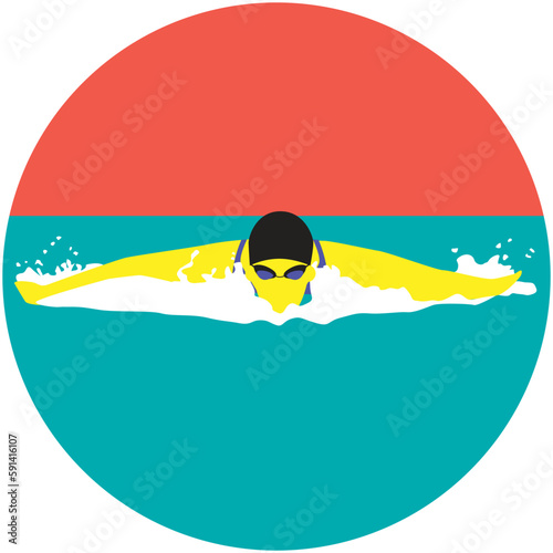 icône jeux olympiques natation femme