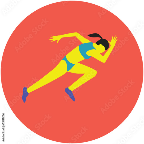 sports icône jo femme 100 mètres
