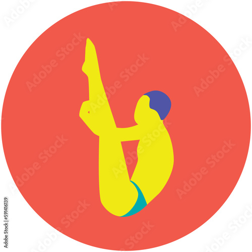 Sports Icône JO 2024 homme plongeon