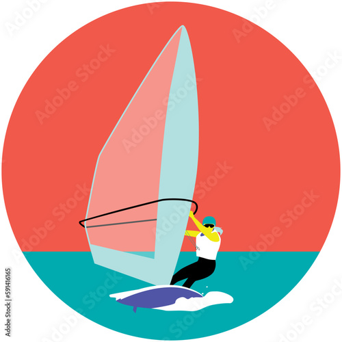Sports Icône JO femme voile