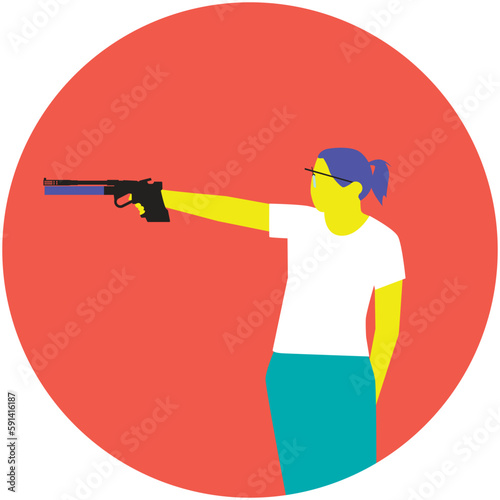 JO-icônes femme tir
