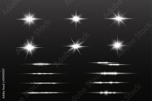 Wallpaper Mural Star glow light effect. Bright particles, light shine. Stars. Torontodigital.ca