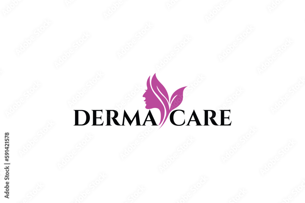 derma care skin and beauty esthetics clinic logo design template derma care skin and beauty esthetics clinic logo design template
