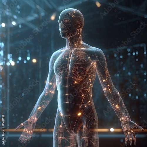 Transparent human body show...