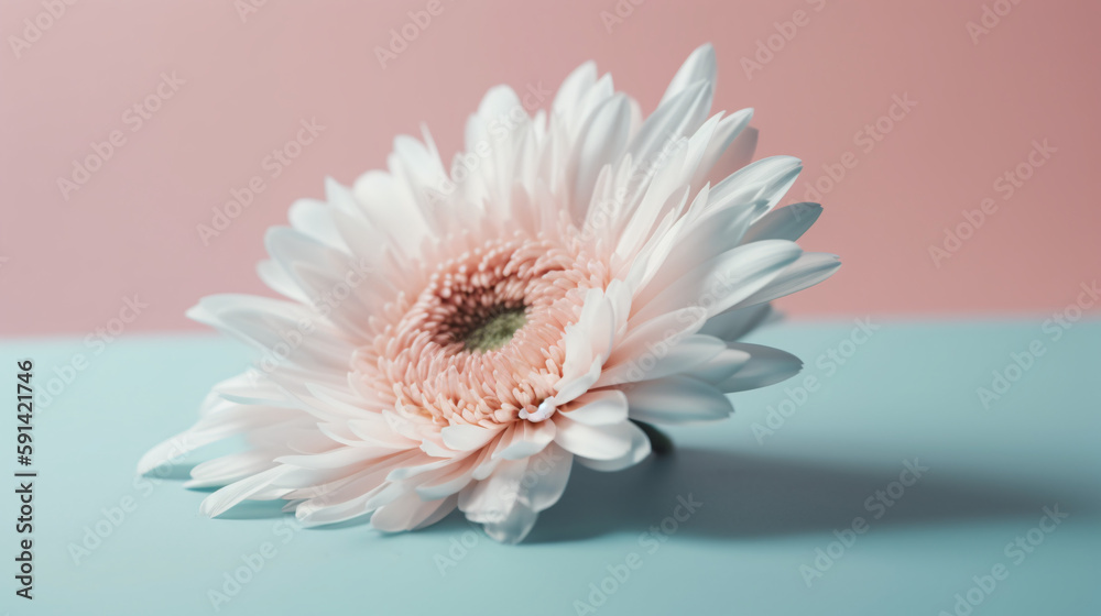 real one flower with pastel tone background generative ai real one flower with pastel tone background generative ai