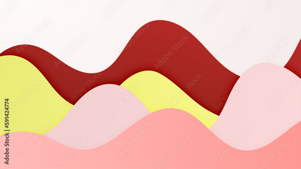 Wave abstract papercut style colorful design background Wave abstract papercut style colorful design background