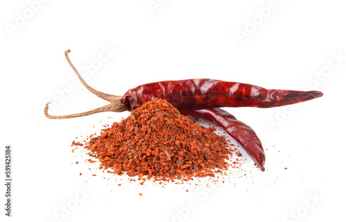 Papier peint Red chili pepper powder isolated on transparent png