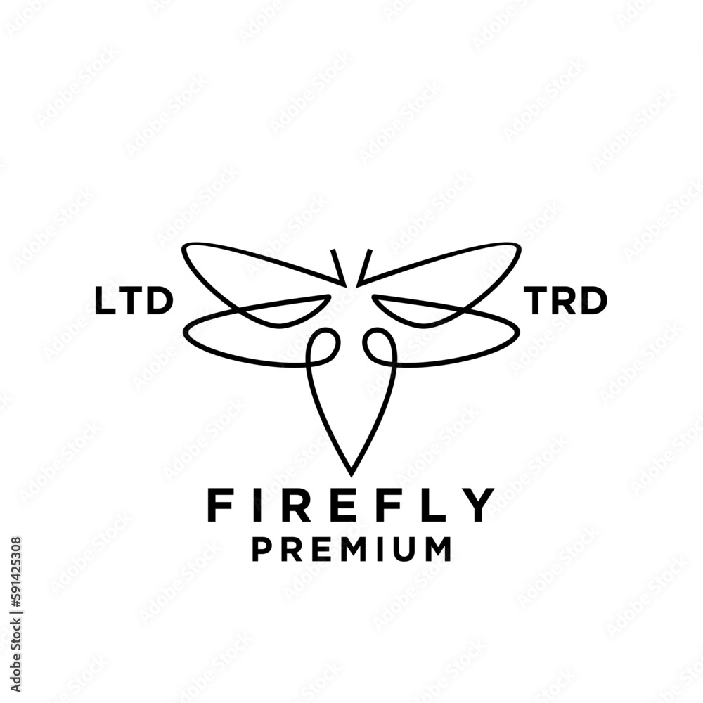 Firefly abstract logo icon design illustration Firefly abstract logo icon design illustration