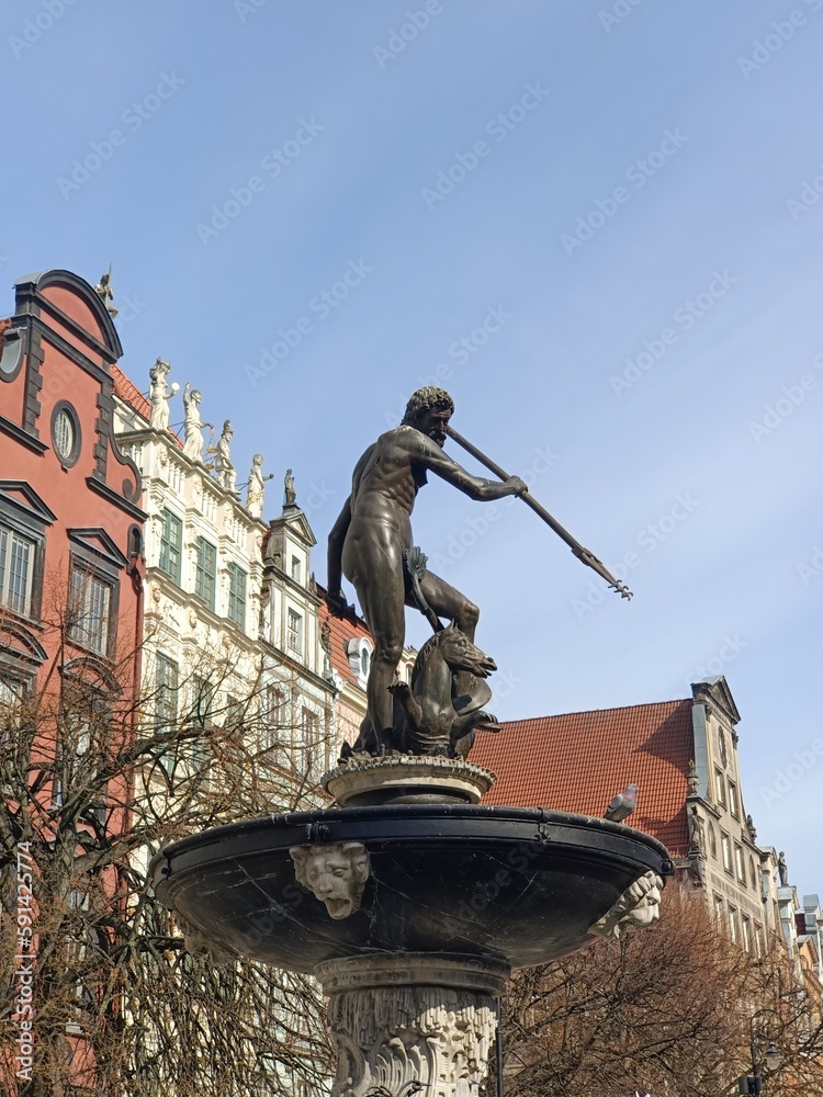 Obraz premium statue of neptune