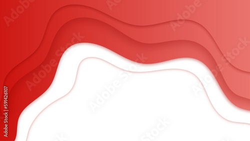 wave abstract papercut style colorful design background