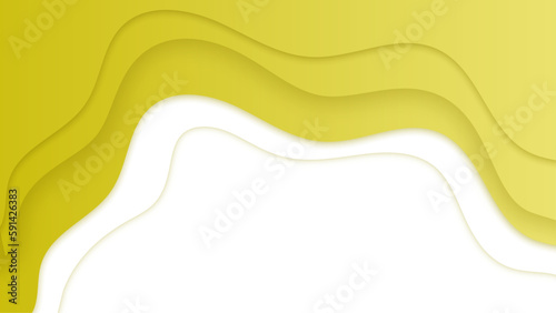 Set of wave abstract papercut style colorful design background