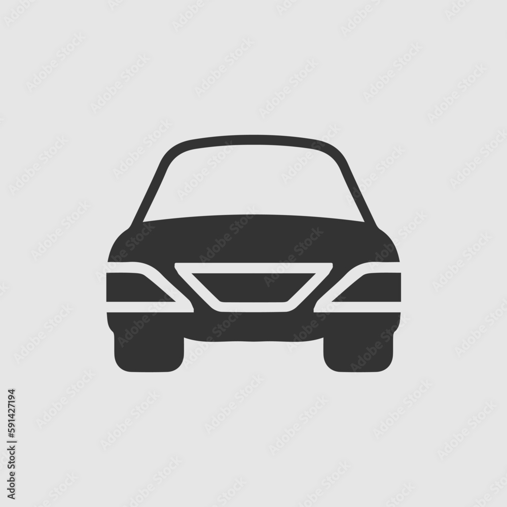 Obraz premium Car front vector icon eps 10. Simple isolated illustration.