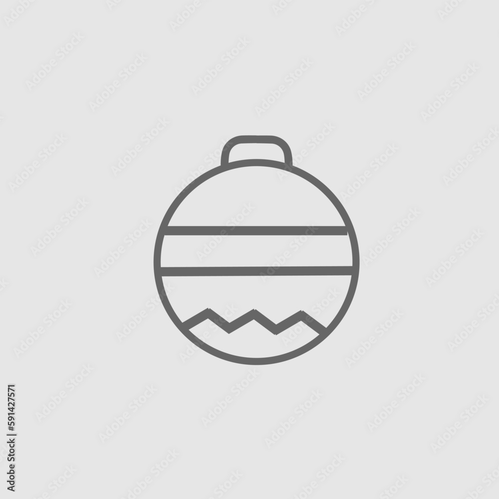 Christmas ball vector icon eps 10. Xmas decoration simple isolated illustration. Christmas ball vector icon eps 10. Xmas decoration simple isolated illustration.