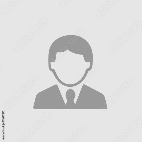 Businessman avatar vector icon eps 10. Male blank face simple isolated pictogram.