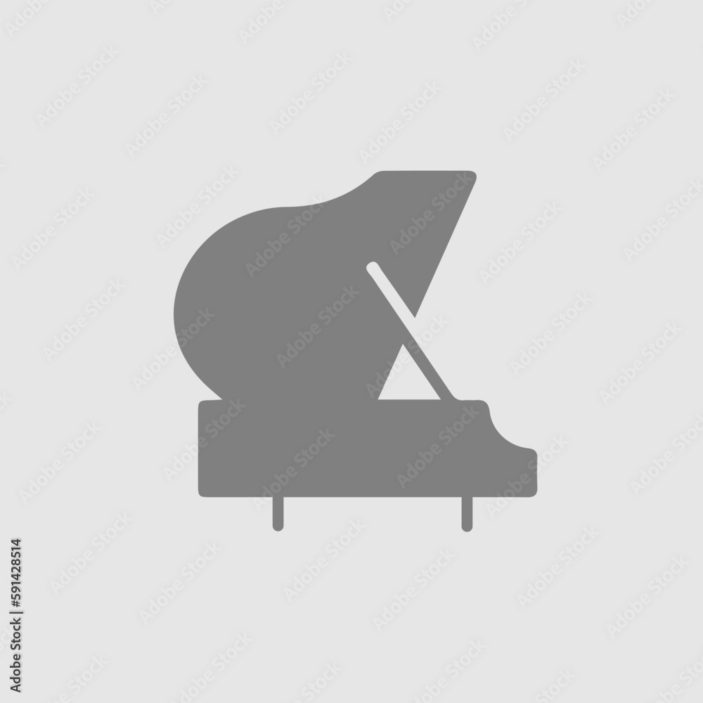 Grand piano vector icon eps 10.