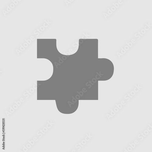 Puzzle piece vector icon eps 10. Jigsaw symbol.