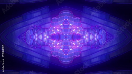 3D kaleidoscope abstract background of trippy art, energy chakra and futuristic audiovisual, vj mandala visuals
